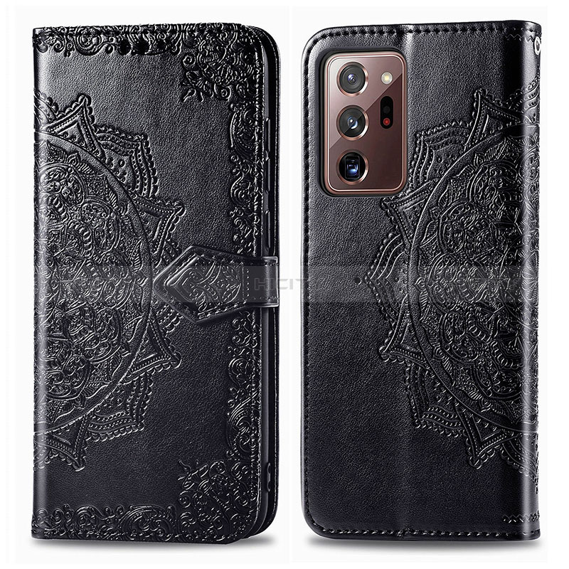 Coque Portefeuille Motif Fantaisie Livre Cuir Etui Clapet pour Samsung Galaxy Note 20 Ultra 5G Noir Plus