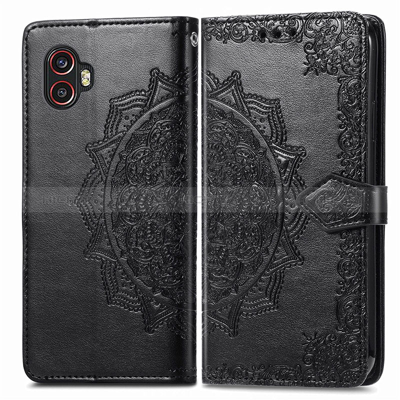 Coque Portefeuille Motif Fantaisie Livre Cuir Etui Clapet pour Samsung Galaxy XCover 6 Pro 5G Noir Plus