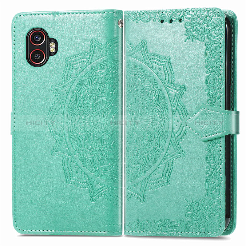 Coque Portefeuille Motif Fantaisie Livre Cuir Etui Clapet pour Samsung Galaxy XCover 6 Pro 5G Vert Plus