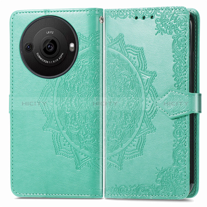 Coque Portefeuille Motif Fantaisie Livre Cuir Etui Clapet pour Sharp Aquos R8 Pro Vert Plus