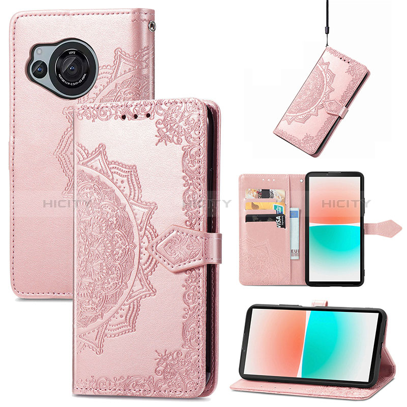 Coque Portefeuille Motif Fantaisie Livre Cuir Etui Clapet pour Sharp Aquos R8s Plus