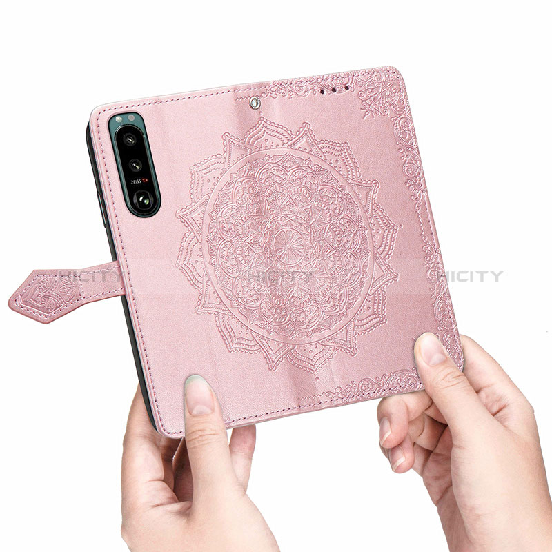 Coque Portefeuille Motif Fantaisie Livre Cuir Etui Clapet pour Sony Xperia 5 III Plus