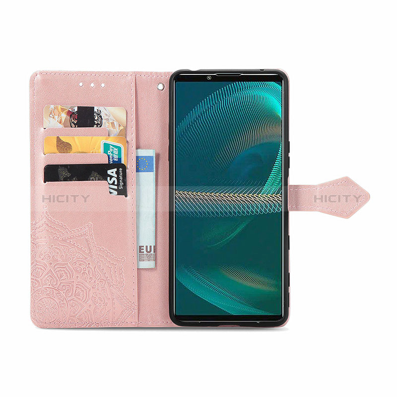 Coque Portefeuille Motif Fantaisie Livre Cuir Etui Clapet pour Sony Xperia 5 III Plus