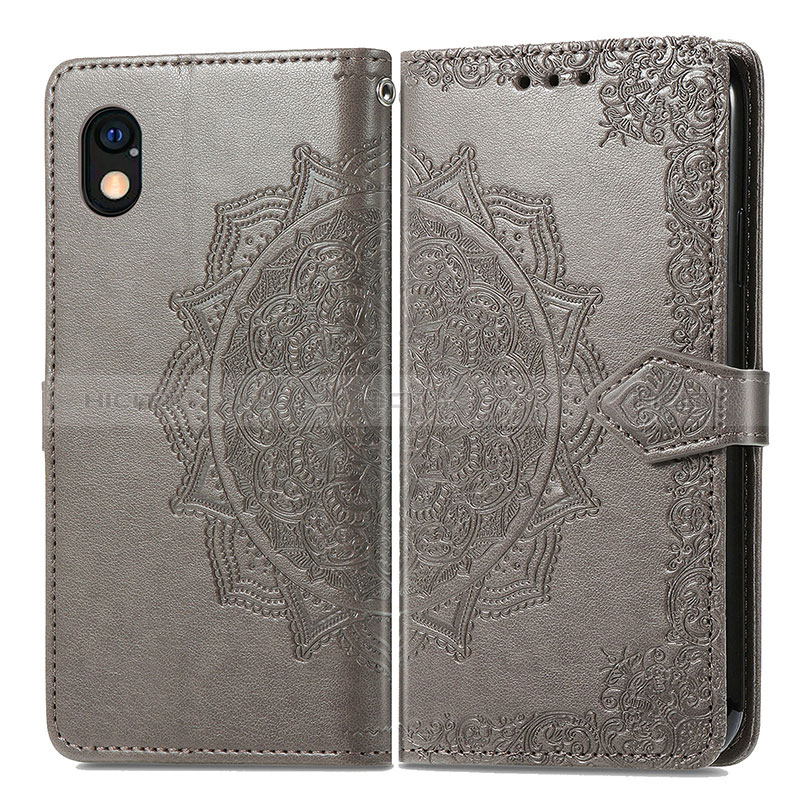 Coque Portefeuille Motif Fantaisie Livre Cuir Etui Clapet pour Sony Xperia Ace III Gris Plus