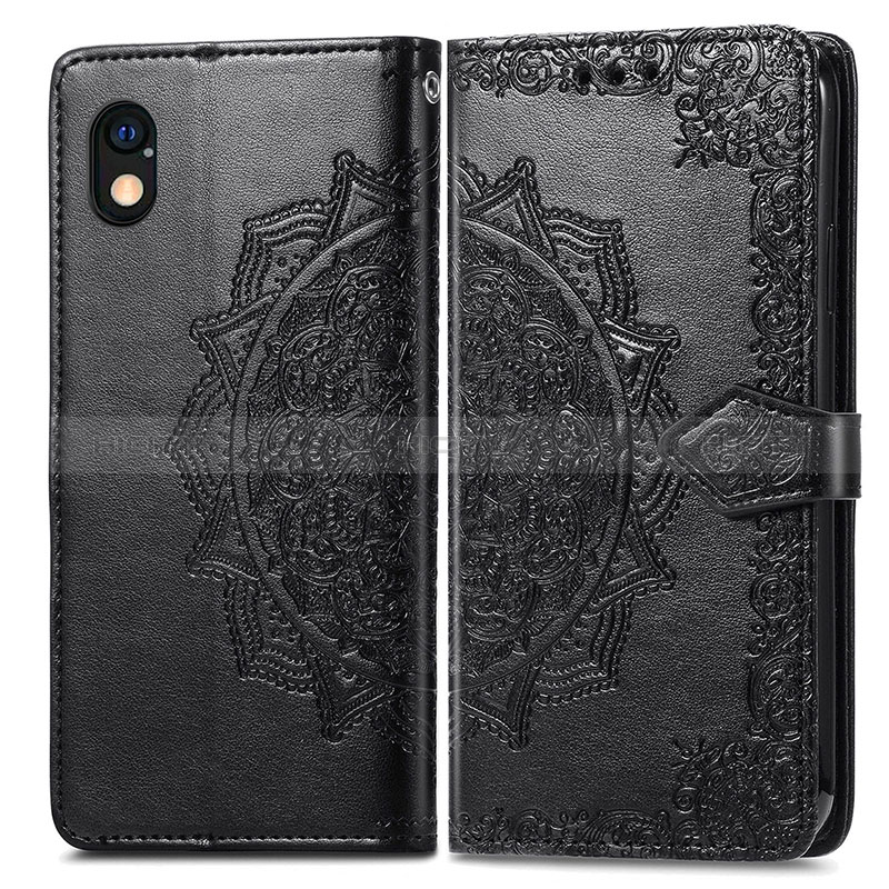 Coque Portefeuille Motif Fantaisie Livre Cuir Etui Clapet pour Sony Xperia Ace III Noir Plus