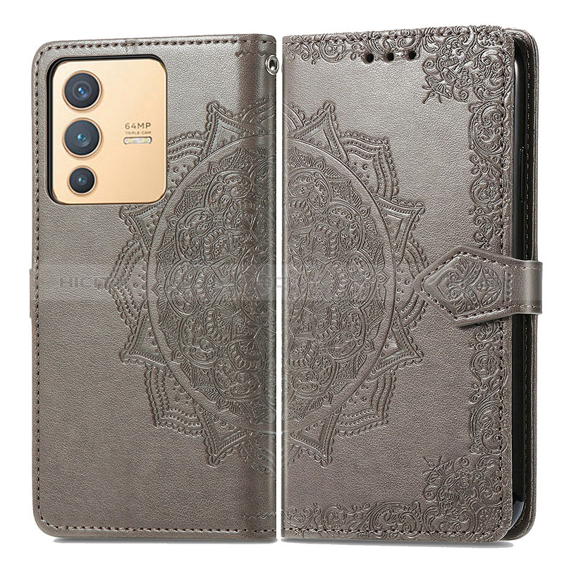 Coque Portefeuille Motif Fantaisie Livre Cuir Etui Clapet pour Vivo V23 5G Plus