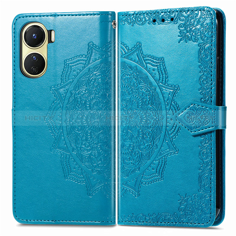 Coque Portefeuille Motif Fantaisie Livre Cuir Etui Clapet pour Vivo Y02S Plus