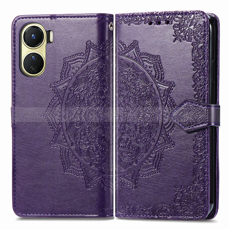 Coque Portefeuille Motif Fantaisie Livre Cuir Etui Clapet pour Vivo Y16 Plus