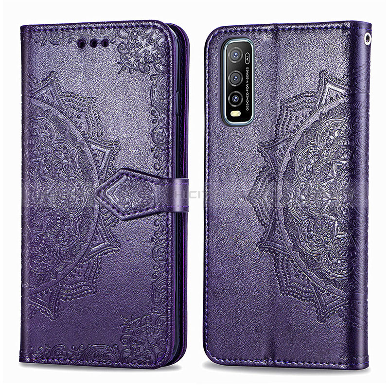 Coque Portefeuille Motif Fantaisie Livre Cuir Etui Clapet pour Vivo Y50t Plus