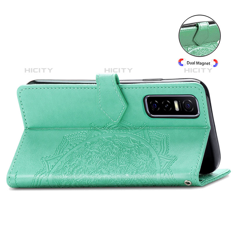 Coque Portefeuille Motif Fantaisie Livre Cuir Etui Clapet pour Vivo Y73s 5G Plus