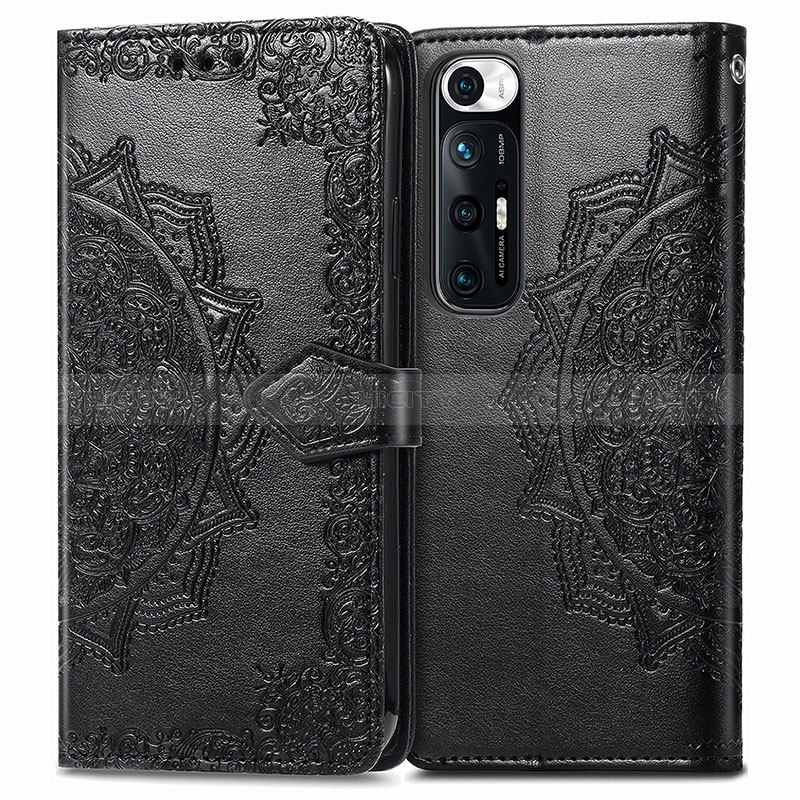 Coque Portefeuille Motif Fantaisie Livre Cuir Etui Clapet pour Xiaomi Mi 10S 5G Noir Plus