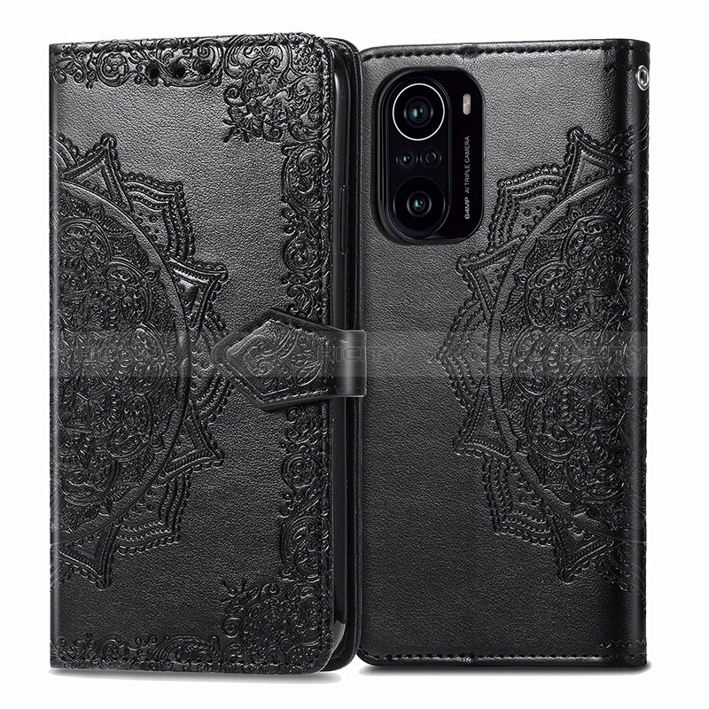 Coque Portefeuille Motif Fantaisie Livre Cuir Etui Clapet pour Xiaomi Mi 11X Pro 5G Noir Plus