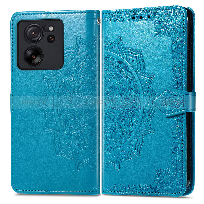 Coque Portefeuille Motif Fantaisie Livre Cuir Etui Clapet pour Xiaomi Mi 13T Pro 5G Bleu Plus