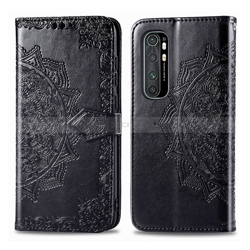 Coque Portefeuille Motif Fantaisie Livre Cuir Etui Clapet pour Xiaomi Mi Note 10 Lite Noir Plus