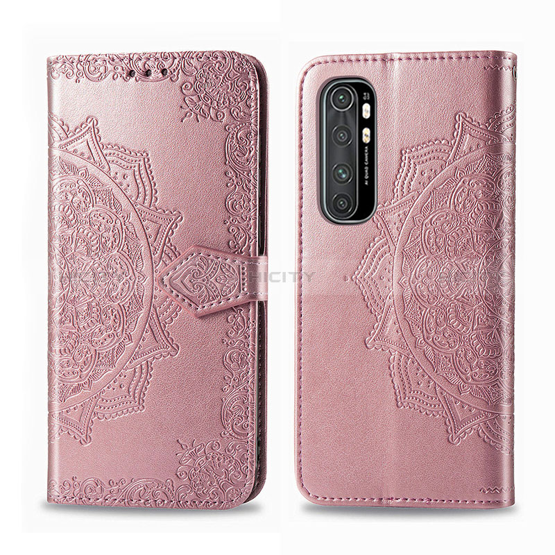 Coque Portefeuille Motif Fantaisie Livre Cuir Etui Clapet pour Xiaomi Mi Note 10 Lite Or Rose Plus