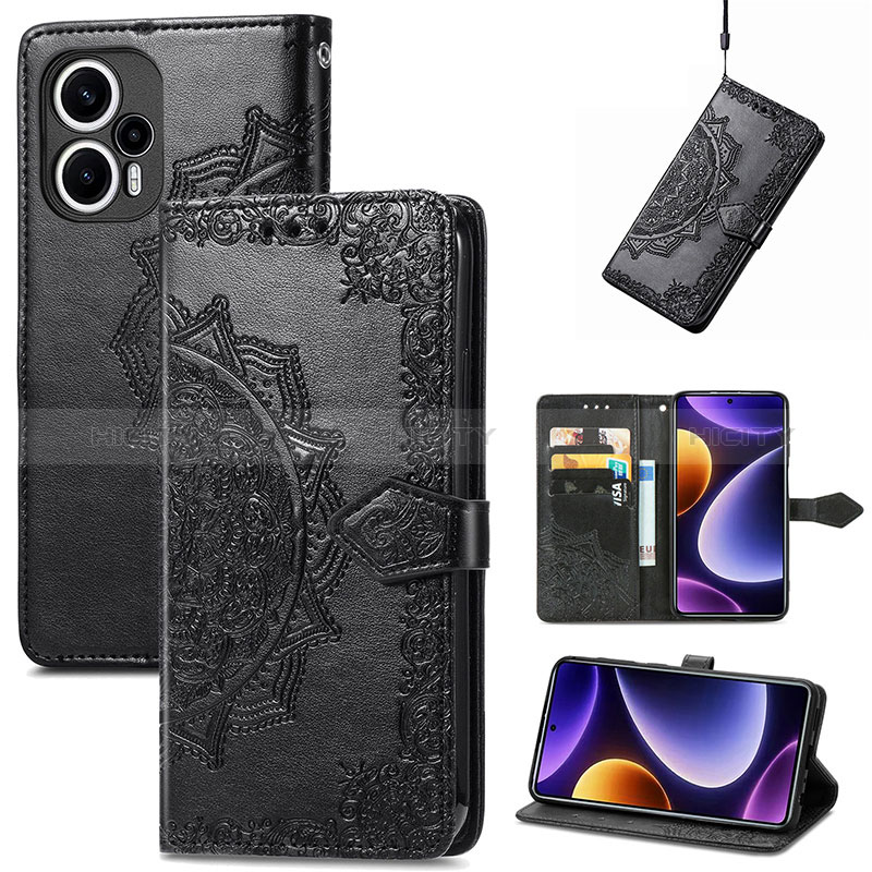 Coque Portefeuille Motif Fantaisie Livre Cuir Etui Clapet pour Xiaomi Poco F5 5G Plus