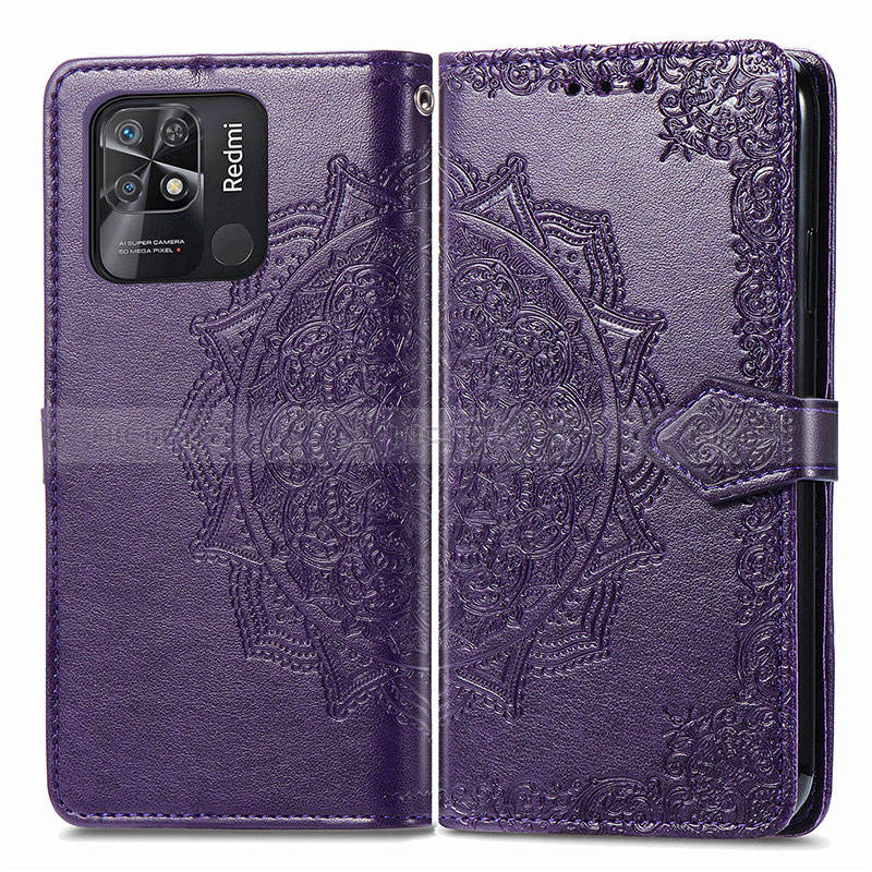 Coque Portefeuille Motif Fantaisie Livre Cuir Etui Clapet pour Xiaomi Redmi 10 India Plus