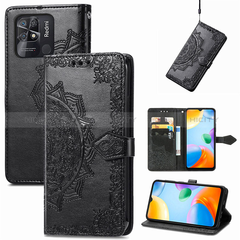 Coque Portefeuille Motif Fantaisie Livre Cuir Etui Clapet pour Xiaomi Redmi 10 India Plus