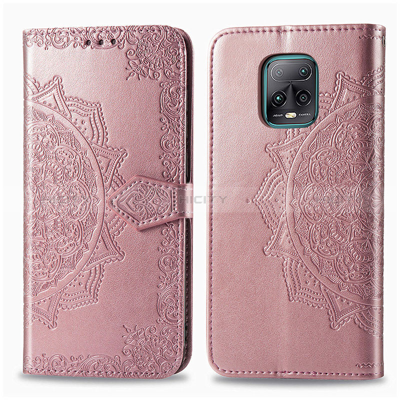 Coque Portefeuille Motif Fantaisie Livre Cuir Etui Clapet pour Xiaomi Redmi 10X 5G Or Rose Plus