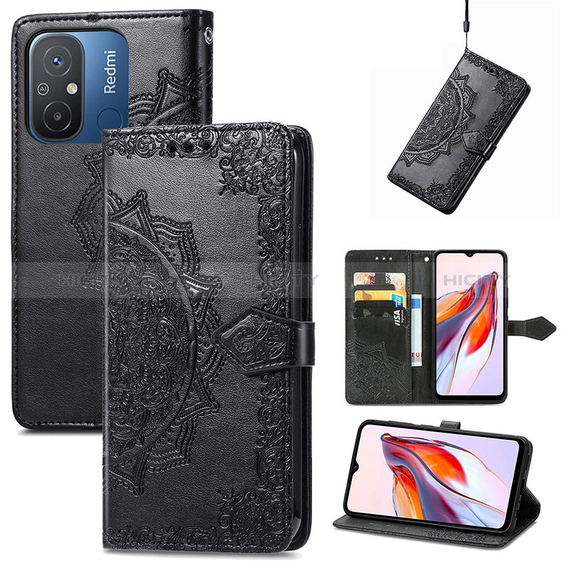 Coque Portefeuille Motif Fantaisie Livre Cuir Etui Clapet pour Xiaomi Redmi 12C 4G Plus