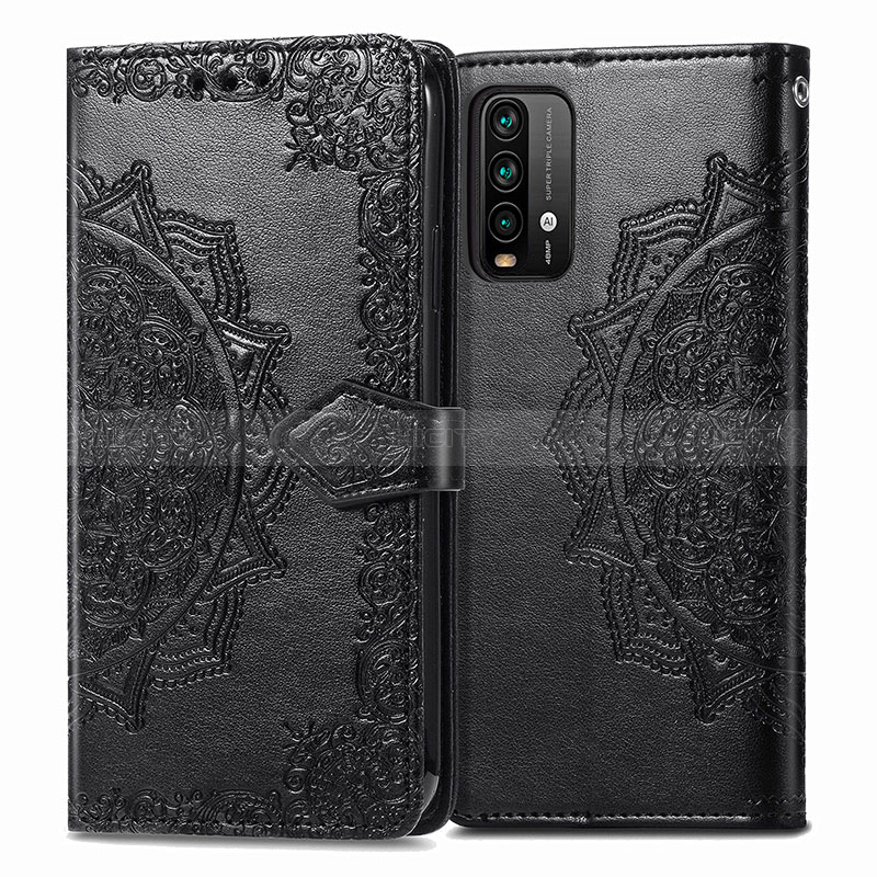 Coque Portefeuille Motif Fantaisie Livre Cuir Etui Clapet pour Xiaomi Redmi 9 Power Plus