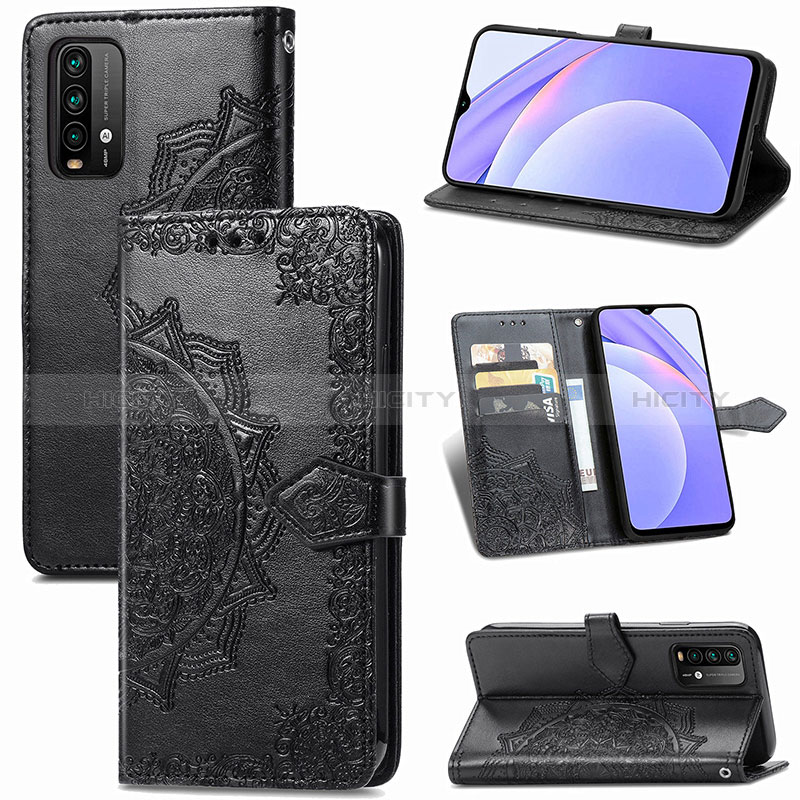 Coque Portefeuille Motif Fantaisie Livre Cuir Etui Clapet pour Xiaomi Redmi 9T 4G Plus