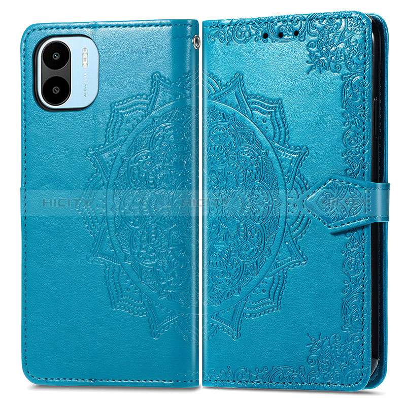 Coque Portefeuille Motif Fantaisie Livre Cuir Etui Clapet pour Xiaomi Redmi A1 Bleu Plus