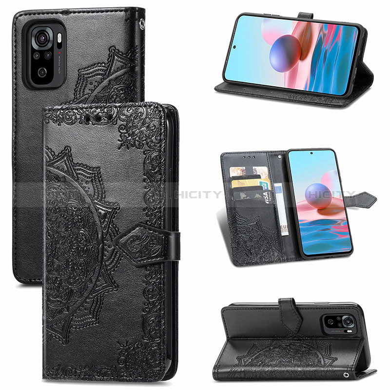 Coque Portefeuille Motif Fantaisie Livre Cuir Etui Clapet pour Xiaomi Redmi Note 10 4G Plus