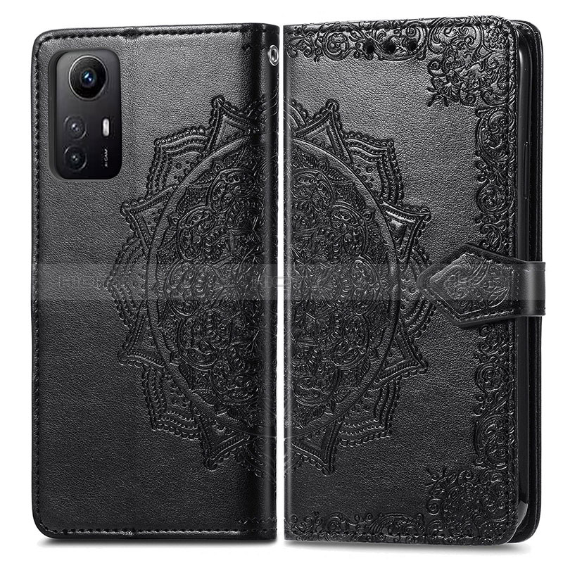 Coque Portefeuille Motif Fantaisie Livre Cuir Etui Clapet pour Xiaomi Redmi Note 12S Noir Plus