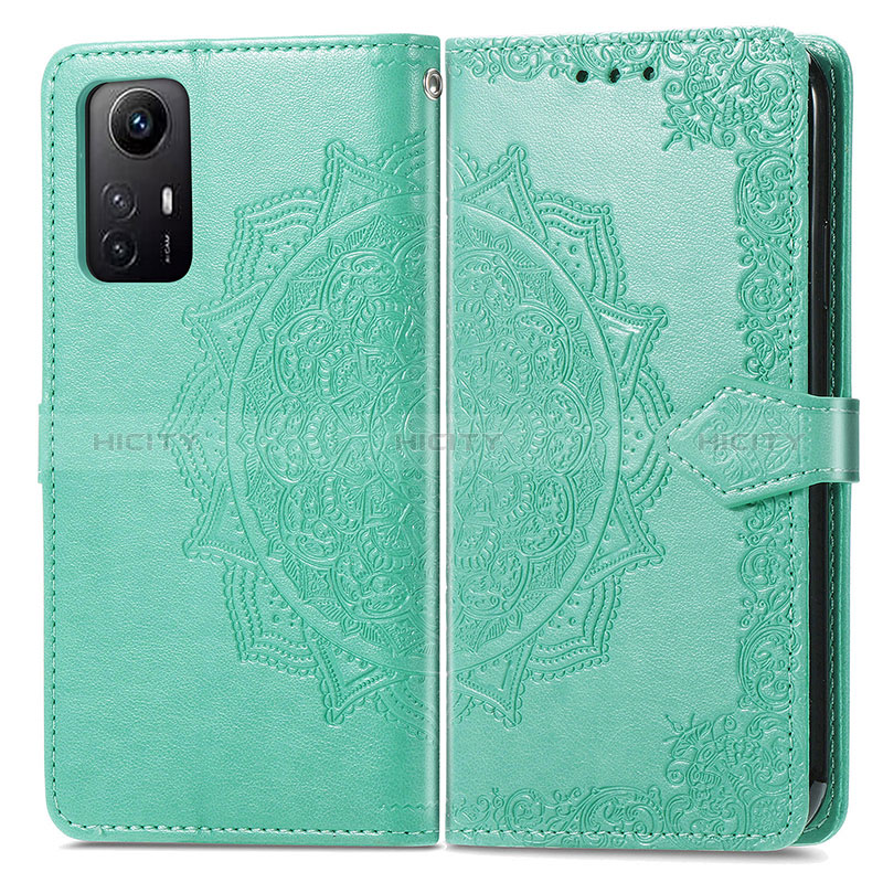 Coque Portefeuille Motif Fantaisie Livre Cuir Etui Clapet pour Xiaomi Redmi Note 12S Vert Plus