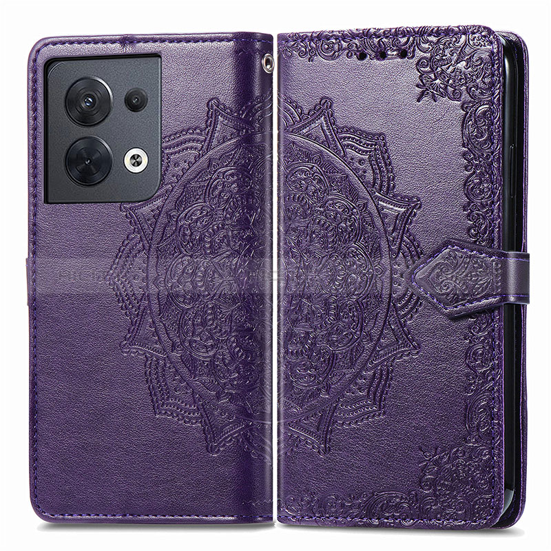 Coque Portefeuille Motif Fantaisie Livre Cuir Etui Clapet pour Xiaomi Redmi Note 13 5G Violet Plus