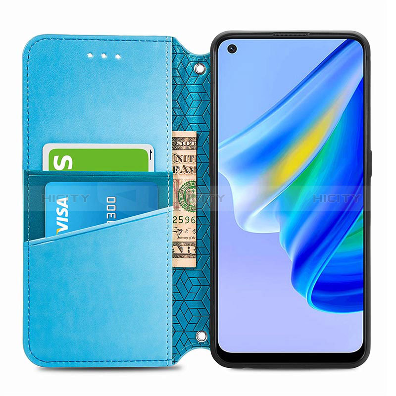 Coque Portefeuille Motif Fantaisie Livre Cuir Etui Clapet S01D pour Oppo A95 4G Plus