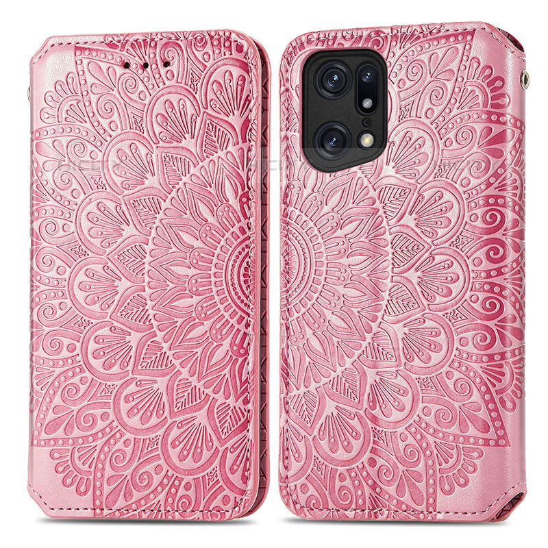 Coque Portefeuille Motif Fantaisie Livre Cuir Etui Clapet S01D pour Oppo Find X5 Pro 5G Plus