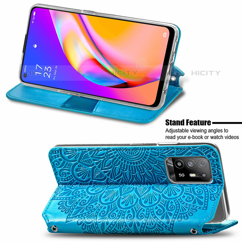 Coque Portefeuille Motif Fantaisie Livre Cuir Etui Clapet S01D pour Oppo Reno5 Z 5G Plus