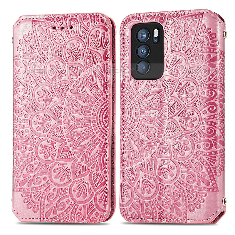 Coque Portefeuille Motif Fantaisie Livre Cuir Etui Clapet S01D pour Oppo Reno6 Pro 5G India Plus