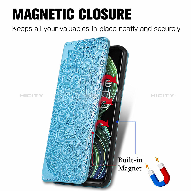 Coque Portefeuille Motif Fantaisie Livre Cuir Etui Clapet S01D pour Realme 8 5G Plus