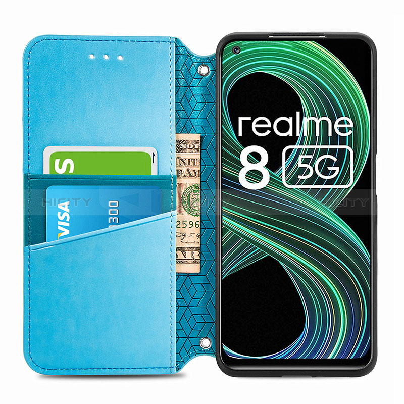 Coque Portefeuille Motif Fantaisie Livre Cuir Etui Clapet S01D pour Realme 8 5G Plus