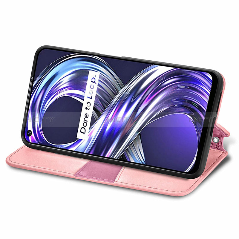 Coque Portefeuille Motif Fantaisie Livre Cuir Etui Clapet S01D pour Realme 8i Plus