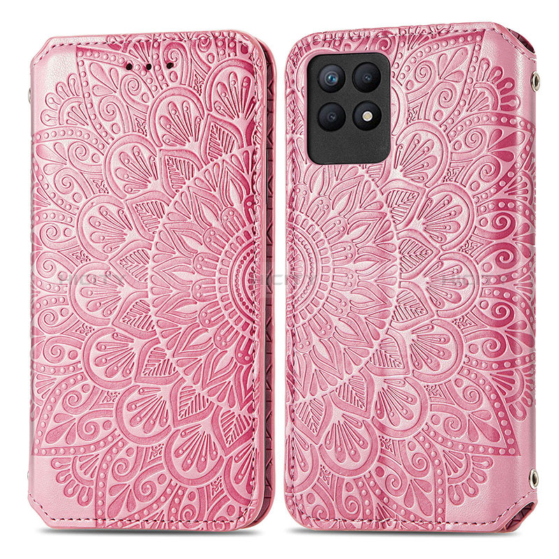 Coque Portefeuille Motif Fantaisie Livre Cuir Etui Clapet S01D pour Realme 8i Plus