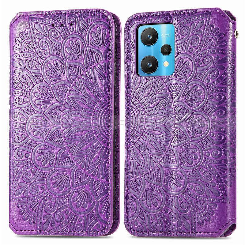 Coque Portefeuille Motif Fantaisie Livre Cuir Etui Clapet S01D pour Realme 9 4G Plus