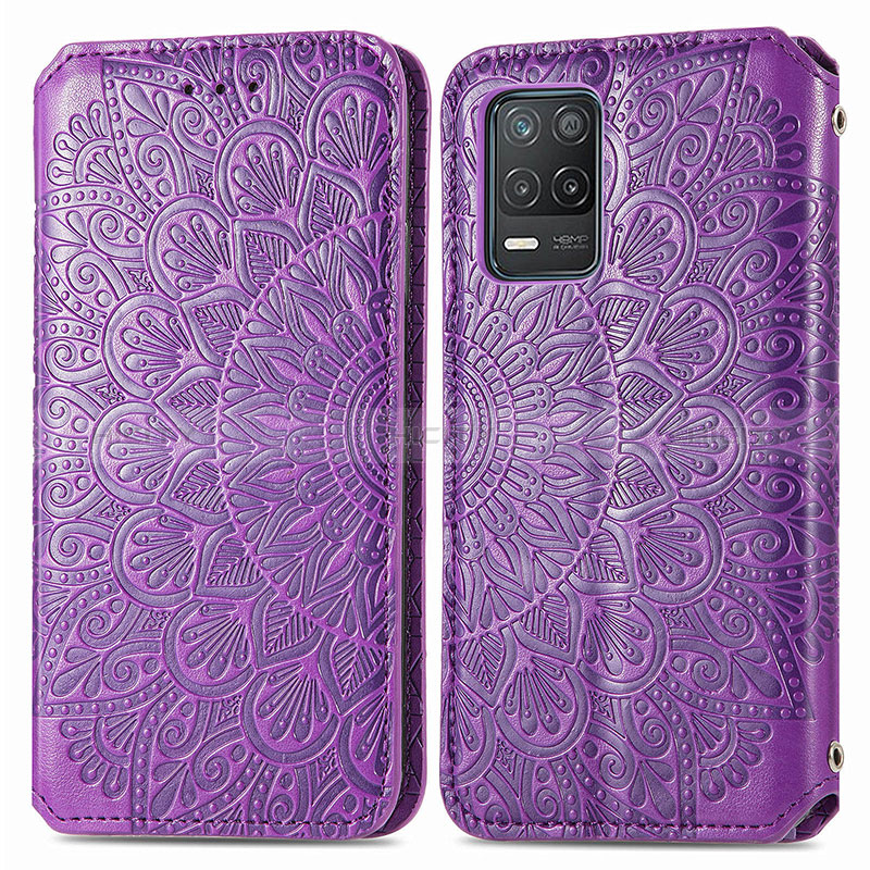 Coque Portefeuille Motif Fantaisie Livre Cuir Etui Clapet S01D pour Realme Narzo 30 5G Plus