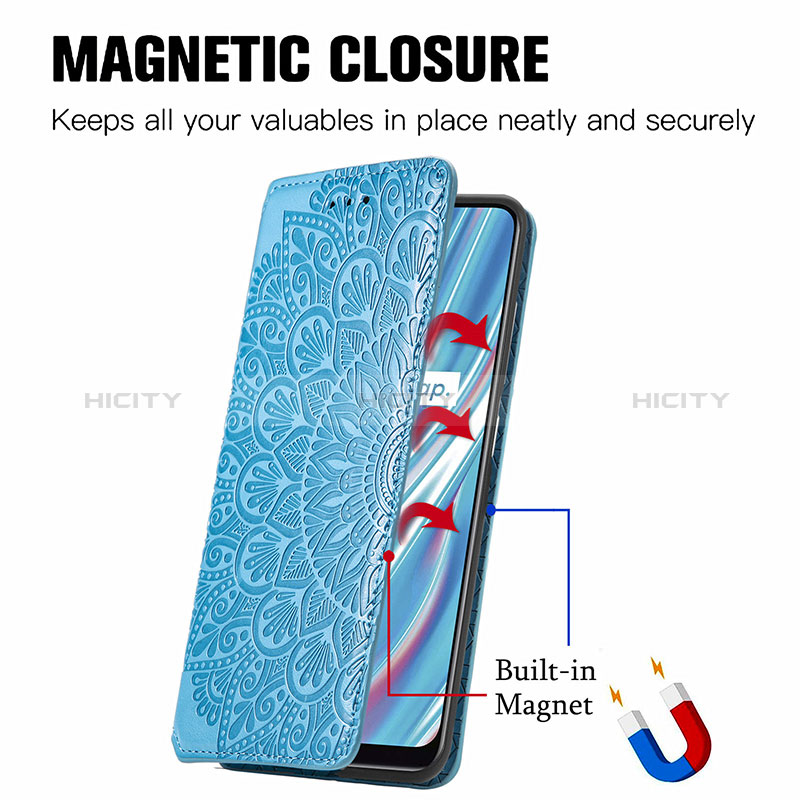 Coque Portefeuille Motif Fantaisie Livre Cuir Etui Clapet S01D pour Realme V11 5G Plus