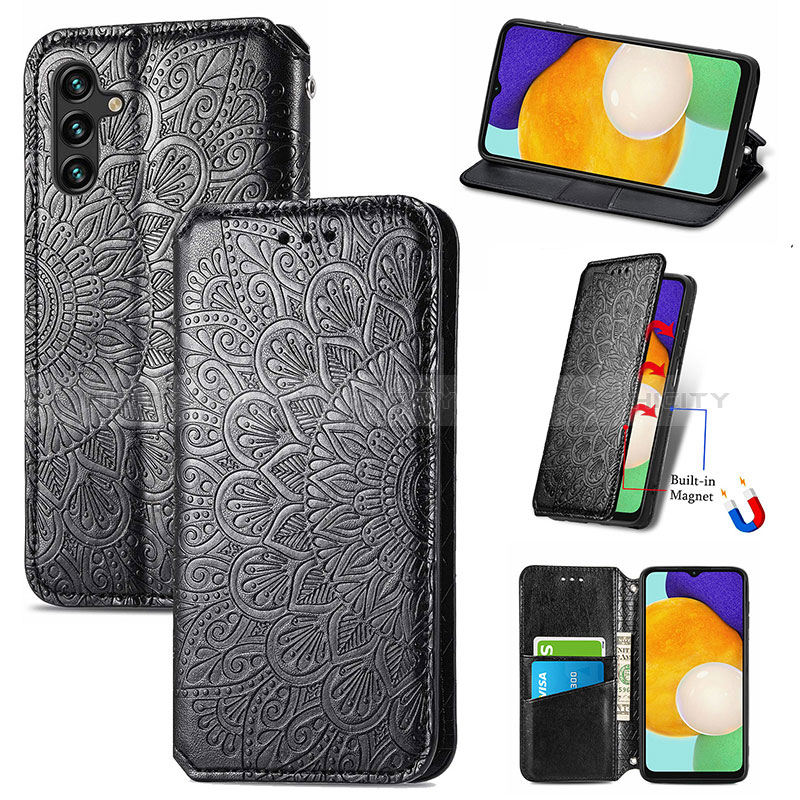 Coque Portefeuille Motif Fantaisie Livre Cuir Etui Clapet S01D pour Samsung Galaxy A04s Plus