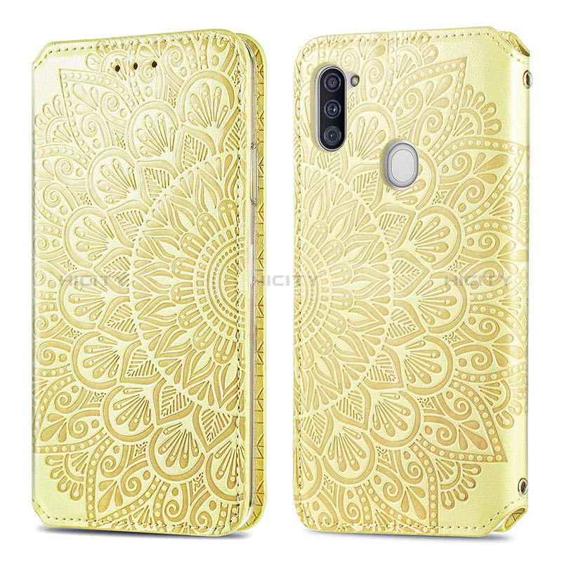 Coque Portefeuille Motif Fantaisie Livre Cuir Etui Clapet S01D pour Samsung Galaxy A11 Or Plus