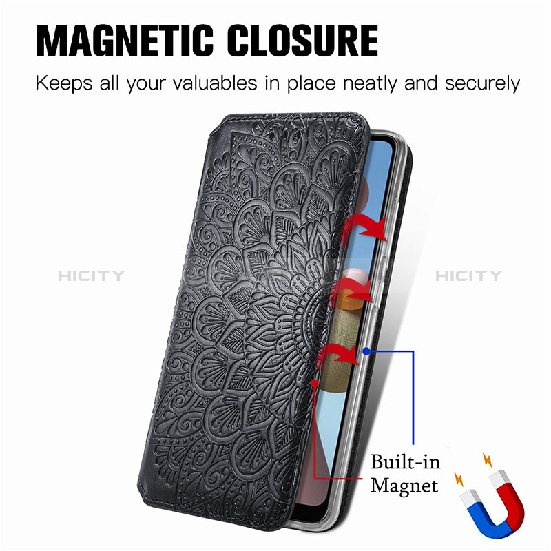 Coque Portefeuille Motif Fantaisie Livre Cuir Etui Clapet S01D pour Samsung Galaxy A21 Plus