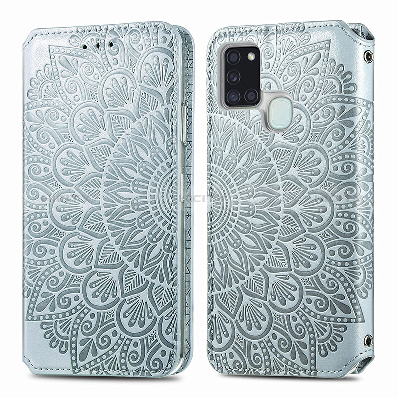 Coque Portefeuille Motif Fantaisie Livre Cuir Etui Clapet S01D pour Samsung Galaxy A21s Plus