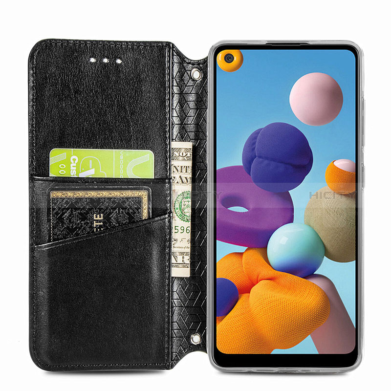 Coque Portefeuille Motif Fantaisie Livre Cuir Etui Clapet S01D pour Samsung Galaxy A21s Plus