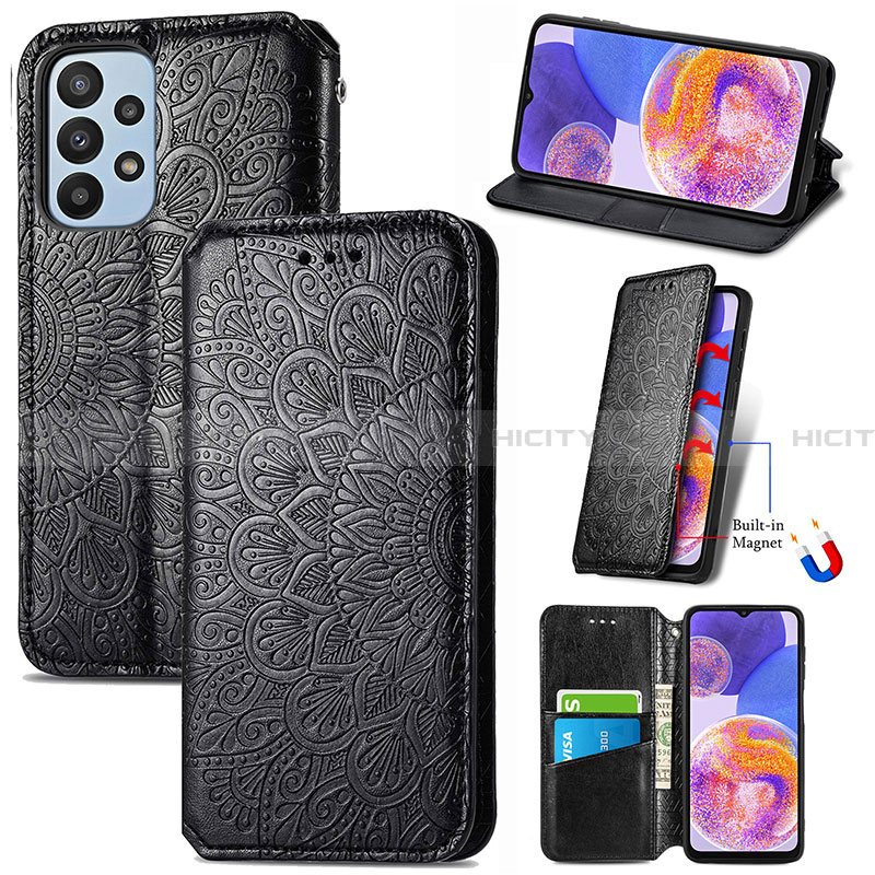 Coque Portefeuille Motif Fantaisie Livre Cuir Etui Clapet S01D pour Samsung Galaxy A23 4G Plus