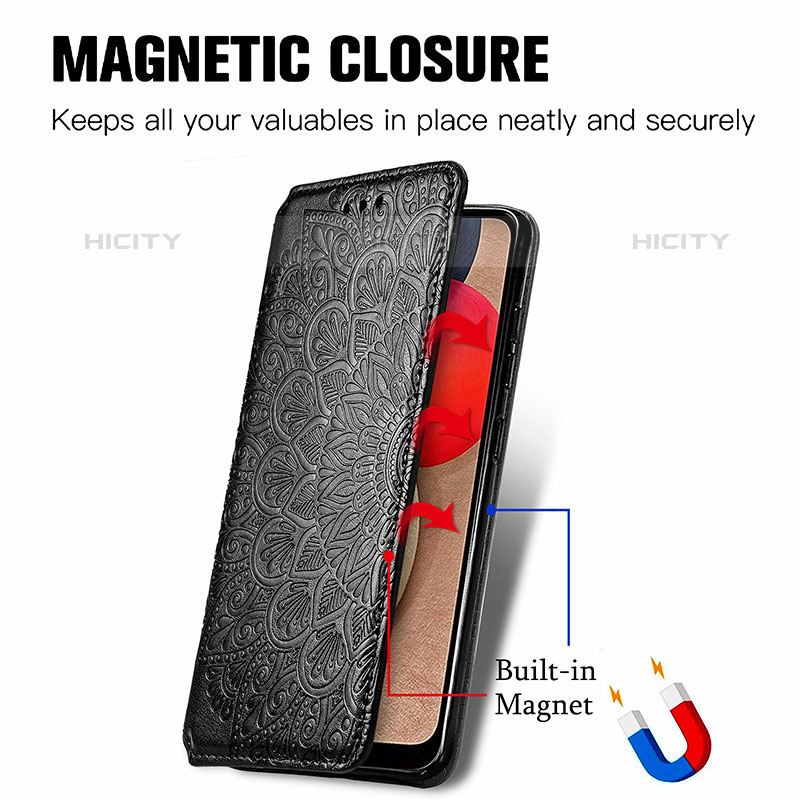 Coque Portefeuille Motif Fantaisie Livre Cuir Etui Clapet S01D pour Samsung Galaxy M02s Plus