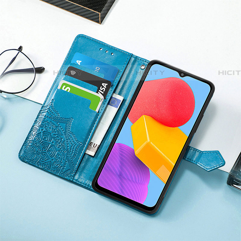 Coque Portefeuille Motif Fantaisie Livre Cuir Etui Clapet S01D pour Samsung Galaxy M13 4G Plus